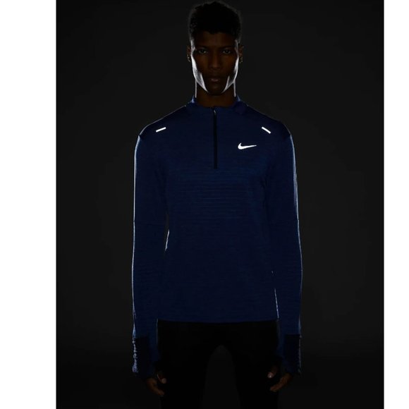 Nike Therma-FIT Repel Element Men's 1/4-Zip Running Top Blue - Picture 7 of 9